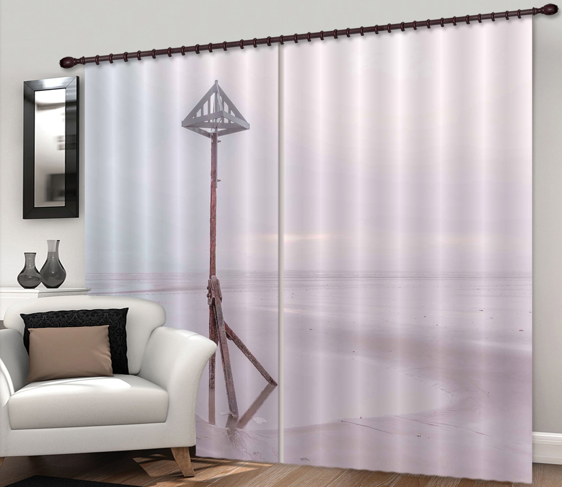 3D Beach Water 096 Assaf Frank Curtain Curtains Drapes