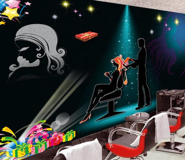 3D Starry Girl 1569 Wall Murals