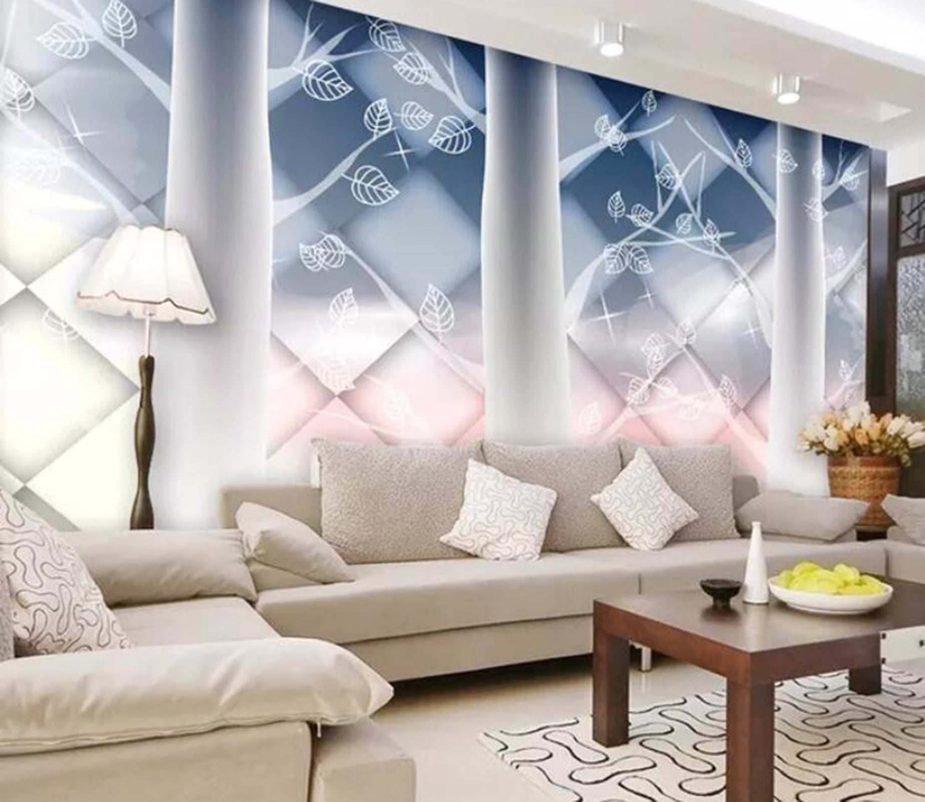 3D Transparent Leaves WC07 Wall Murals Wallpaper AJ Wallpaper 2 