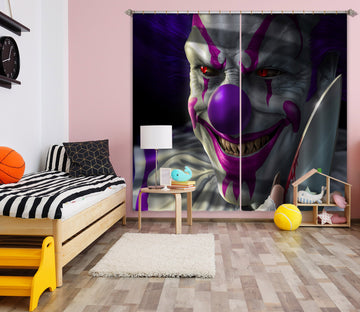 3D Clown 5078 Tom Wood Curtain Curtains Drapes