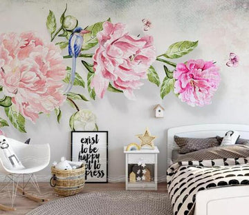 3D Pink Flowers 560 Wall Murals Wallpaper AJ Wallpaper 2 