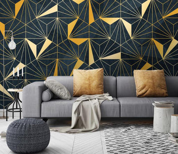 3D Golden Triangle 289 Wall Murals