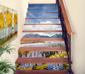 3D Fragrant And Charming Flower Field 426 Stair Risers