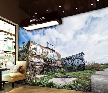 3D Abandoned Graffiti 263 Vehicle Wall Murals