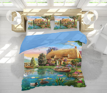 3D Beautiful Village 2132 Adrian Chesterman Bedding Bed Pillowcases Quilt Quiet Covers AJ Creativity Home 
