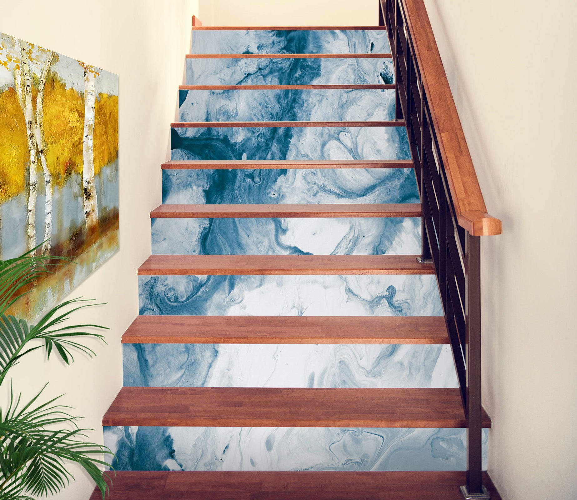 3D Ink Blooming 203 Stair Risers