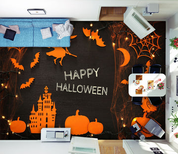 3D Happy Halloween 014 Floor Mural  Self-Adhesive Sticker Bathroom Non-slip Waterproof Flooring Murals