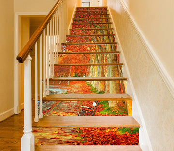 3D Golden Autumn of Memory 417 Stair Risers