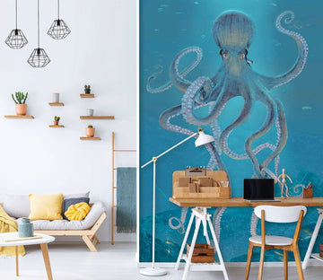 3D Giant Octopus 1517 Wall Murals Exclusive Designer Vincent Wallpaper AJ Wallpaper 