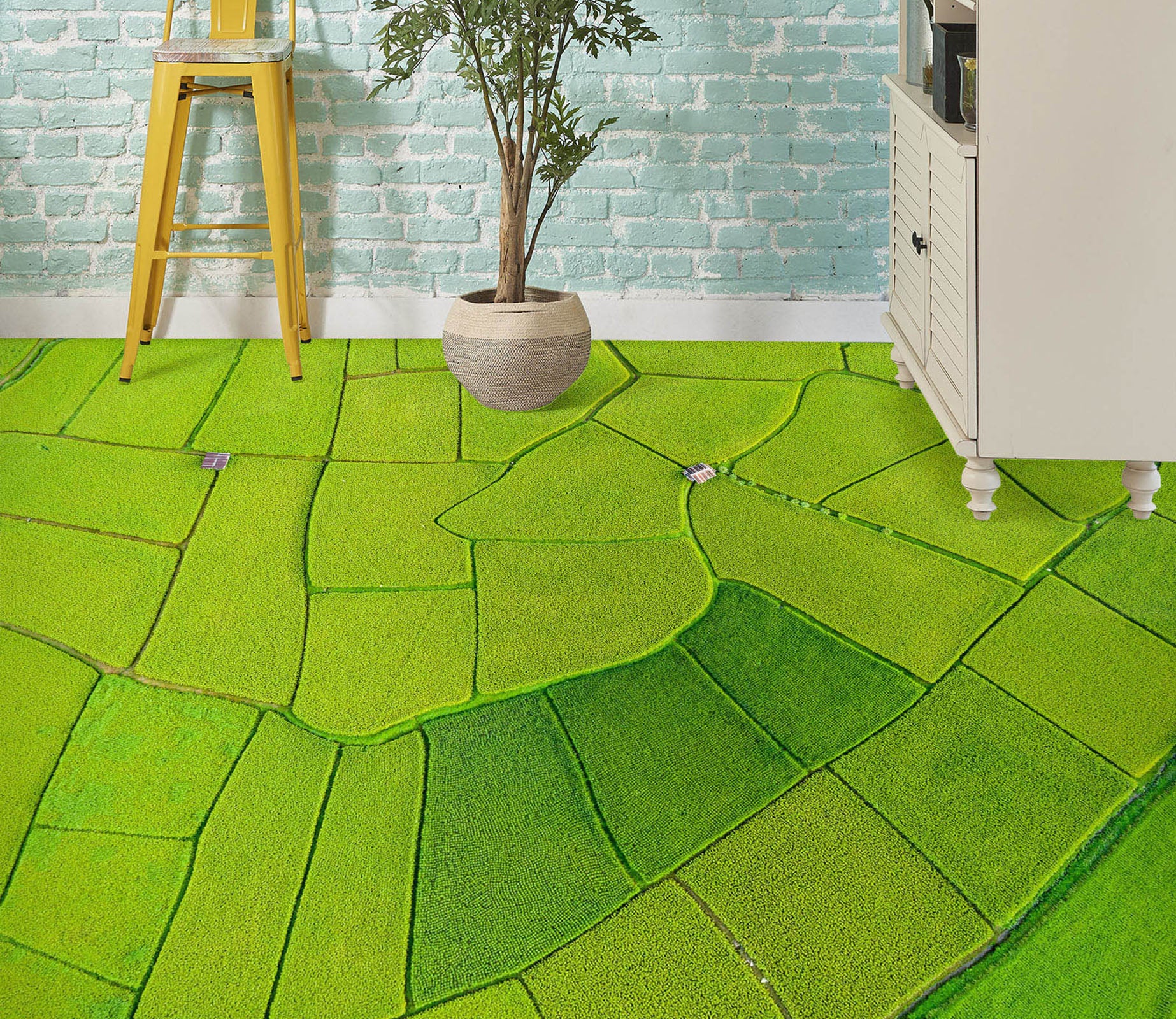 3D Green Field 268 Floor Mural  Wallpaper Murals Rug & Mat Print Epoxy waterproof bath floor