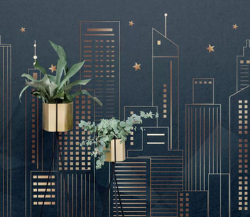 3D Golden Geometry WC11 Wall Murals Wallpaper AJ Wallpaper 2 