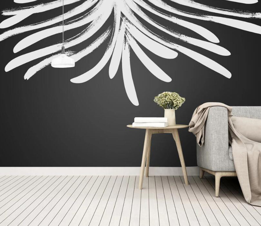 3D White Extension 488 Wall Murals