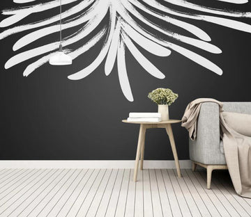 3D White Extension 488 Wall Murals