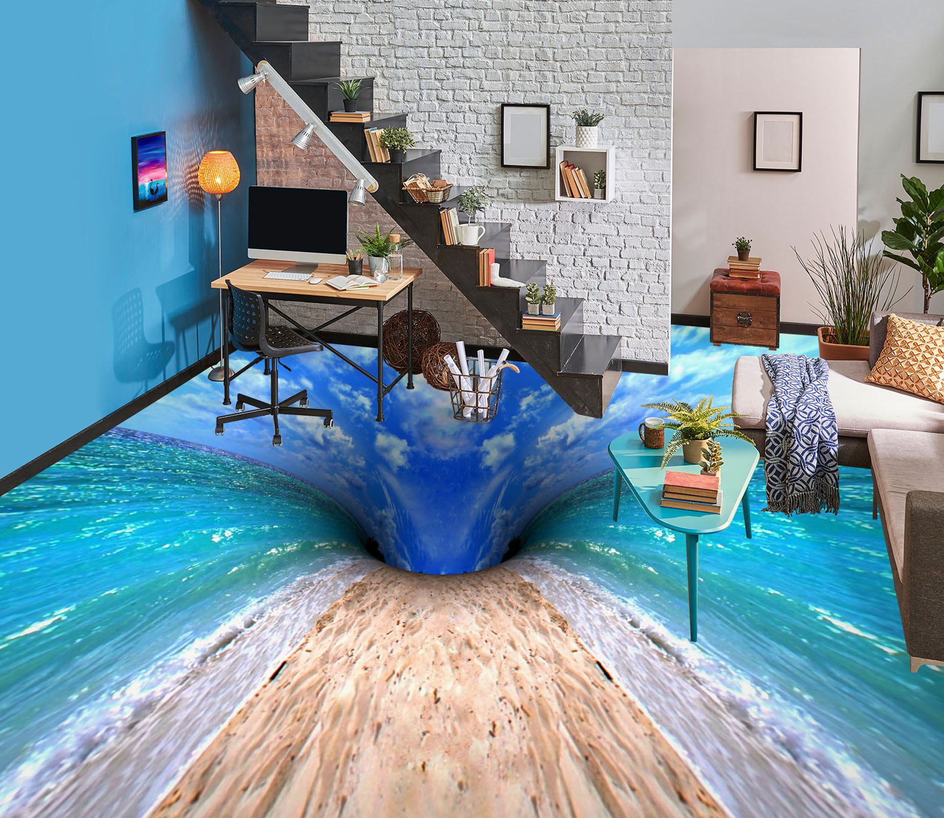 3D Convergence Of Nature 304 Floor Mural  Wallpaper Murals Rug & Mat Print Epoxy waterproof bath floor
