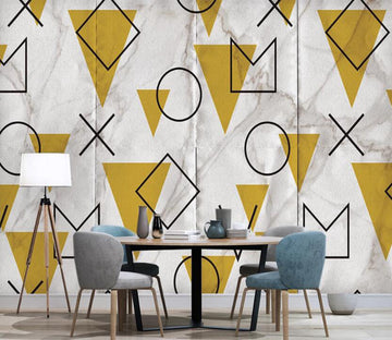 3D Black Geometric Figure Outline 2470 Wall Murals