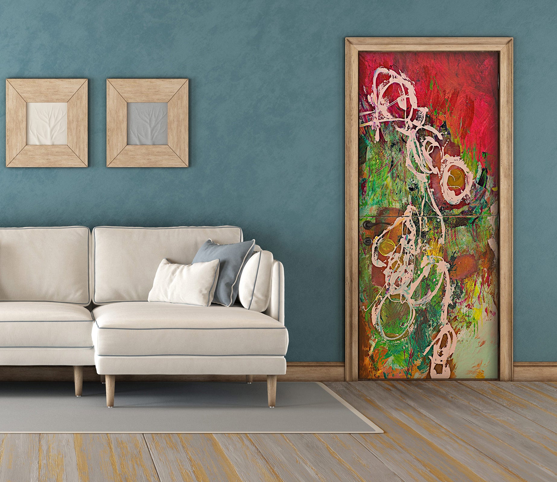 3D Red Color Pigment Pattern 10102 Allan P. Friedlander Door Mural