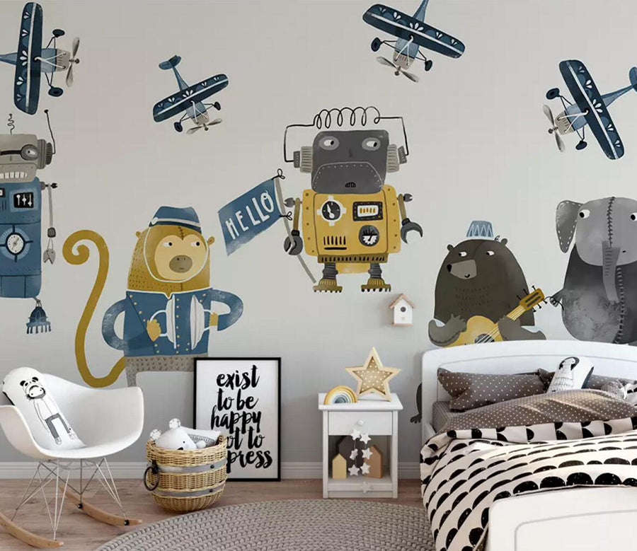 3D Robot Elephant WC405 Wall Murals