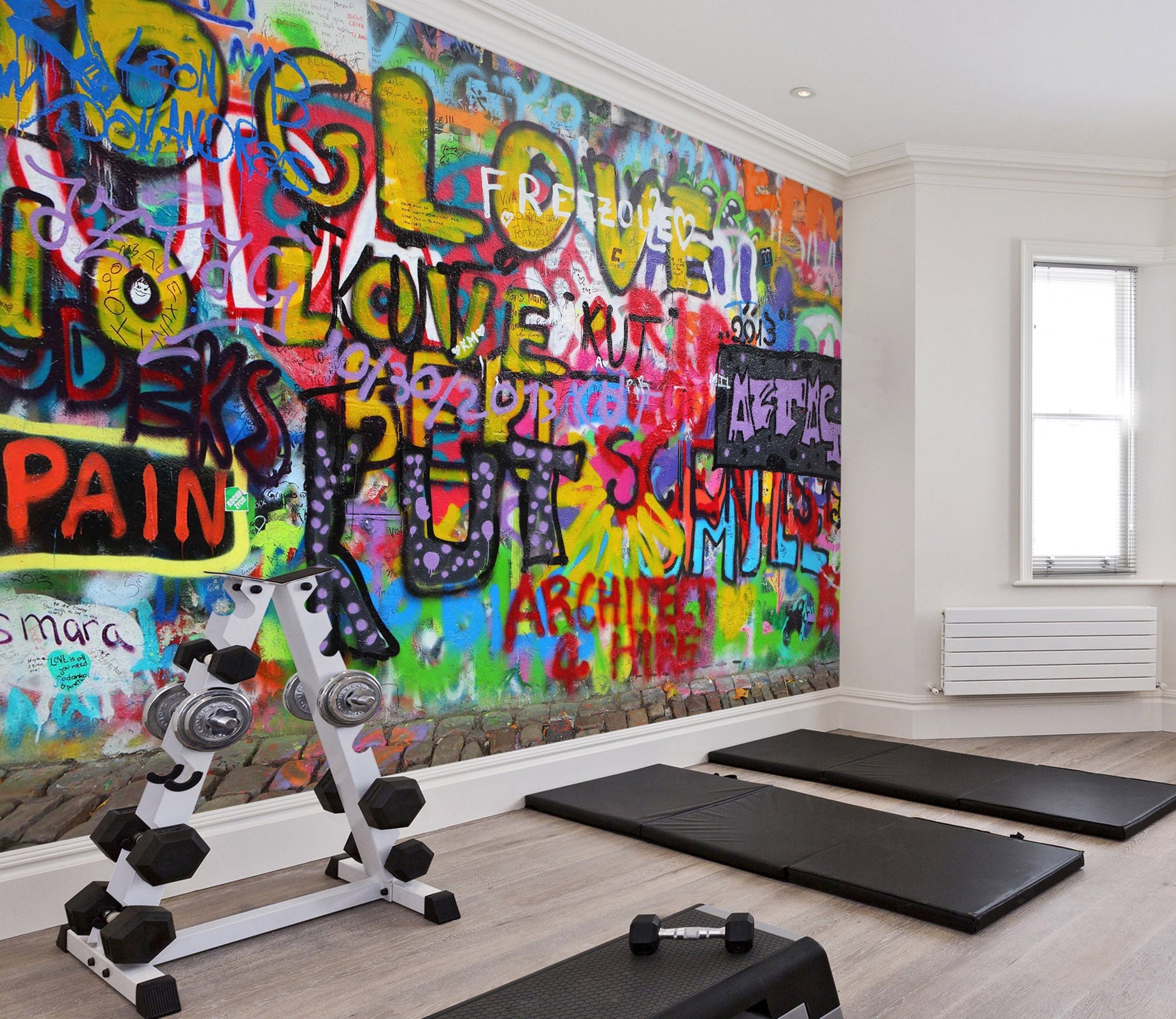 3D Colored Letters 060 Wall Murals Wallpaper AJ Wallpaper 2 