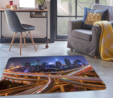 3D Transportation Hub 1166 Marco Carmassi Rug Non Slip Rug Mat