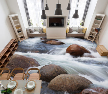 3D Smooth Brown Stone 1006 Floor Mural  Wallpaper Murals Self-Adhesive Removable Print Epoxy