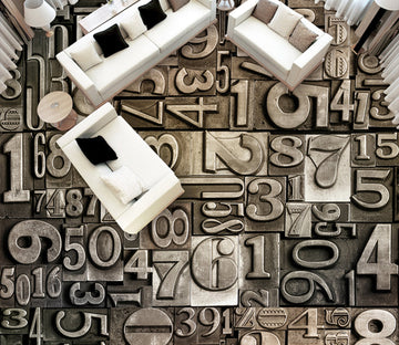 3D Arabic Numerals WG286 Floor Mural Wallpaper AJ Wallpaper 2 