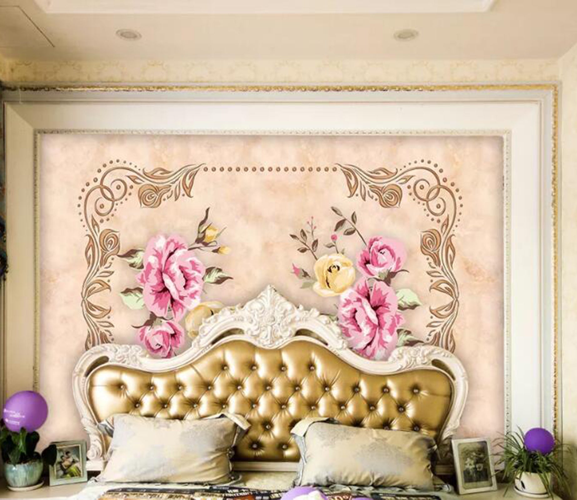 3D Pink Rose WC27 Wall Murals Wallpaper AJ Wallpaper 2 