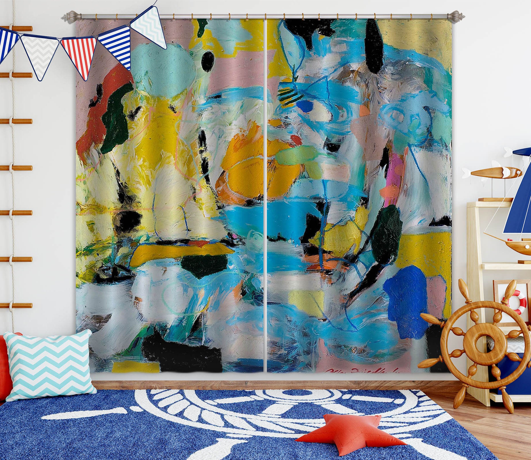3D Rich Colors 146 Allan P. Friedlander Curtain Curtains Drapes