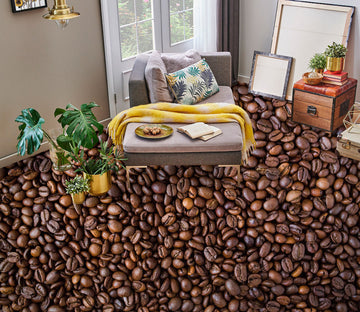 3D Dark Brown Pebbles 1316 Floor Mural  Wallpaper Murals Self-Adhesive Removable Print Epoxy