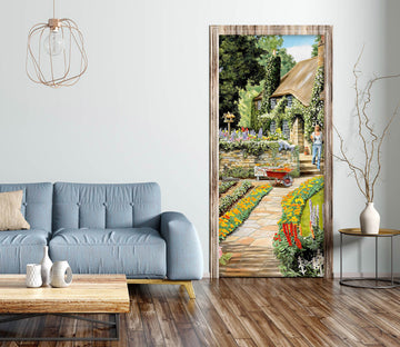 3D Garden Yard Cottage 103139 Trevor Mitchell Door Mural