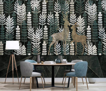 3D White And Green Hard Arranged Leaves 2567 Wall Murals