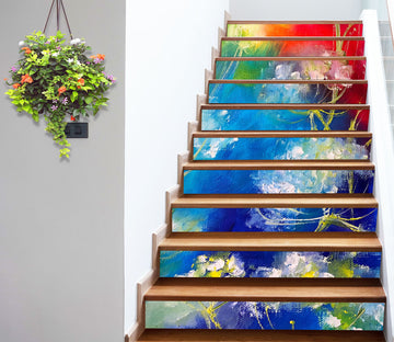 3D Painted Flowers 2218 Skromova Marina Stair Risers