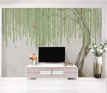 3D Willow Leaves 262 Wall Murals Wallpaper AJ Wallpaper 2 