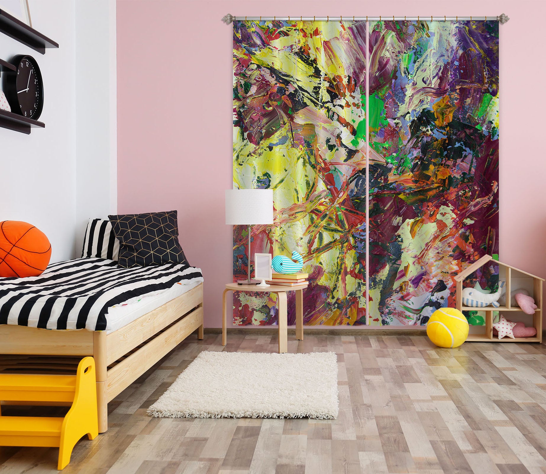 3D Sunny Forest 111 Allan P. Friedlander Curtain Curtains Drapes