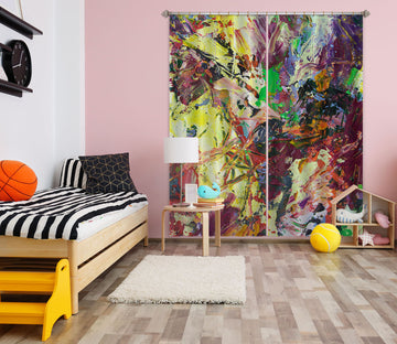 3D Sunny Forest 111 Allan P. Friedlander Curtain Curtains Drapes