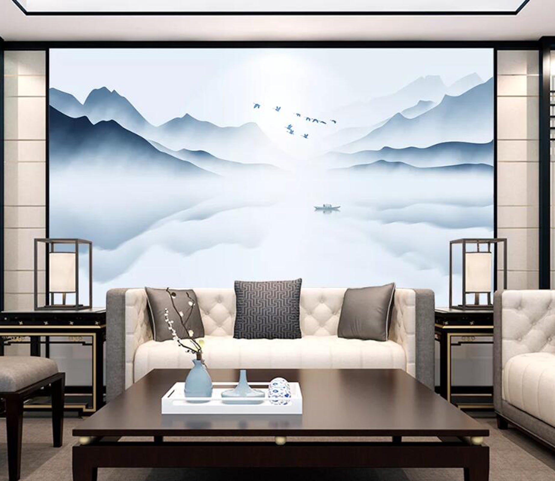 3D Misty Valley WC74 Wall Murals Wallpaper AJ Wallpaper 2 