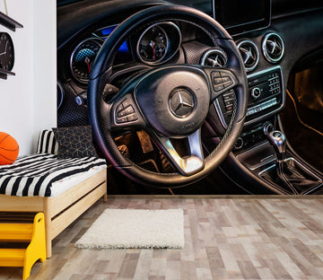 3D Black Mercedes 237 Vehicle Wall Murals