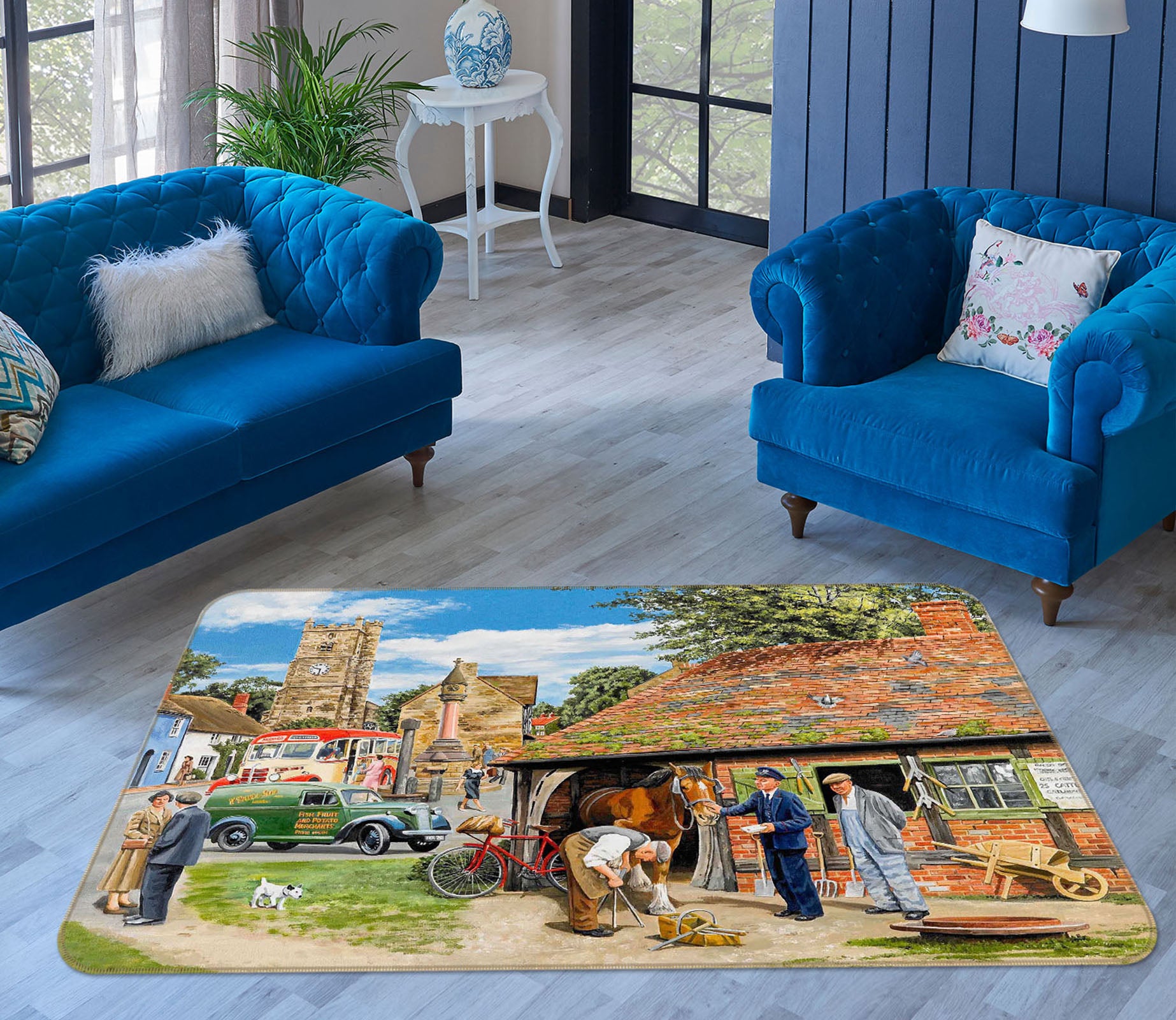 3D Letters For The Blacksmith 1084 Trevor Mitchell Rug Non Slip Rug Mat