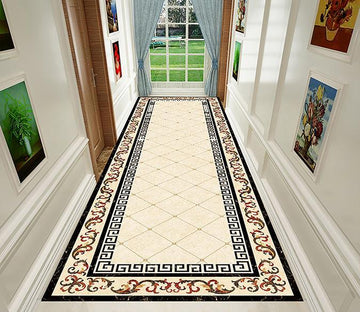 3D Black Pattern WG094 Floor Mural Wallpaper AJ Wallpaper 2 