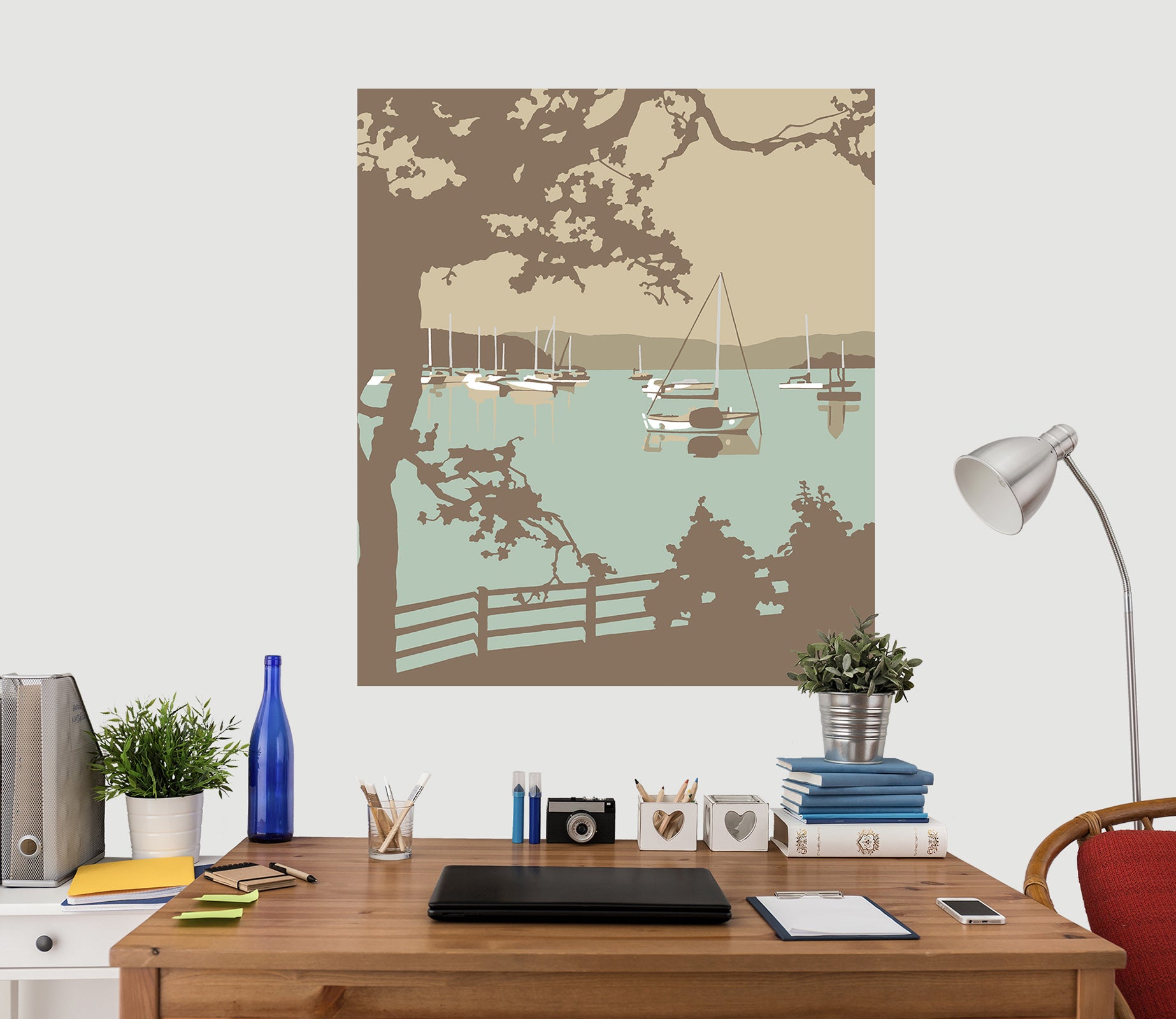 3D Poole Harbour View 048 Steve Read Wall Sticker