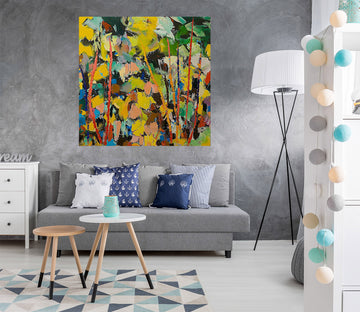 3D Yellow Leaves 152 Allan P. Friedlander Wall Sticker