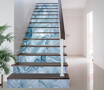 3D Light Blue Transparent 540 Stair Risers
