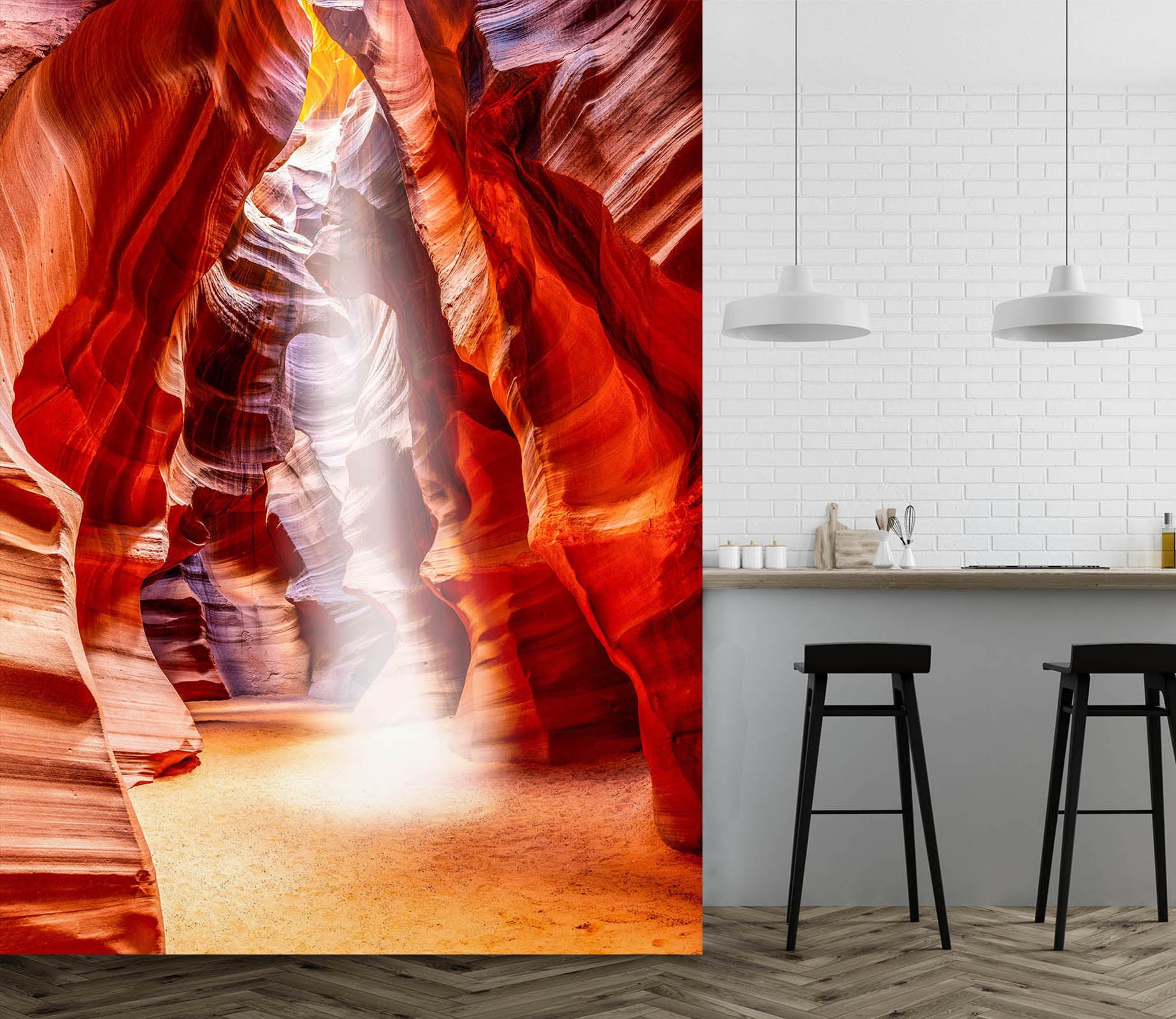 3D Red Cave 1442 Marco Carmassi Wall Mural Wall Murals