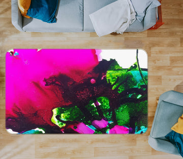 3D Pink Green Pigment 19149 Shandra Smith Rug Non Slip Rug Mat