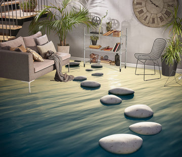 3D White Stone Road 014 Floor Mural  Wallpaper Murals Rug & Mat Print Epoxy waterproof bath floor