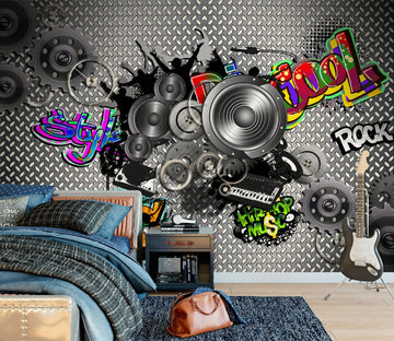 3D Black Gramophone 1634 Wall Murals Wallpaper AJ Wallpaper 2 
