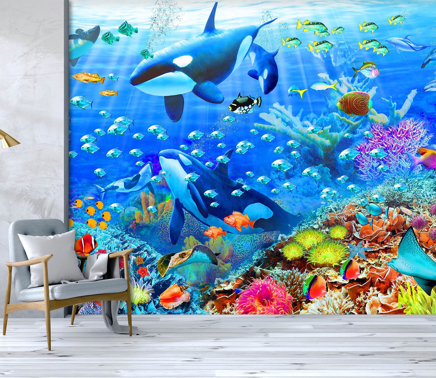 3D Have Fun Swimming 1411 Adrian Chesterman Wall Mural Wall Murals