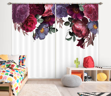 3D Red Peony 206 Uta Naumann Curtain Curtains Drapes