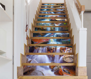 3D Strange Stone Flowing Water 062 Stair Risers