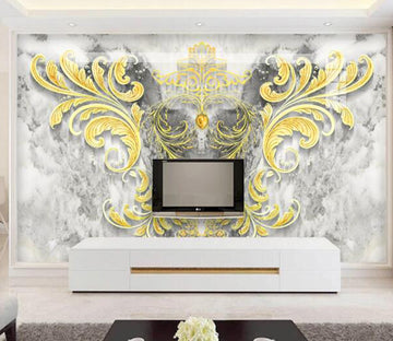 3D Golden Pattern WC1365 Wall Murals