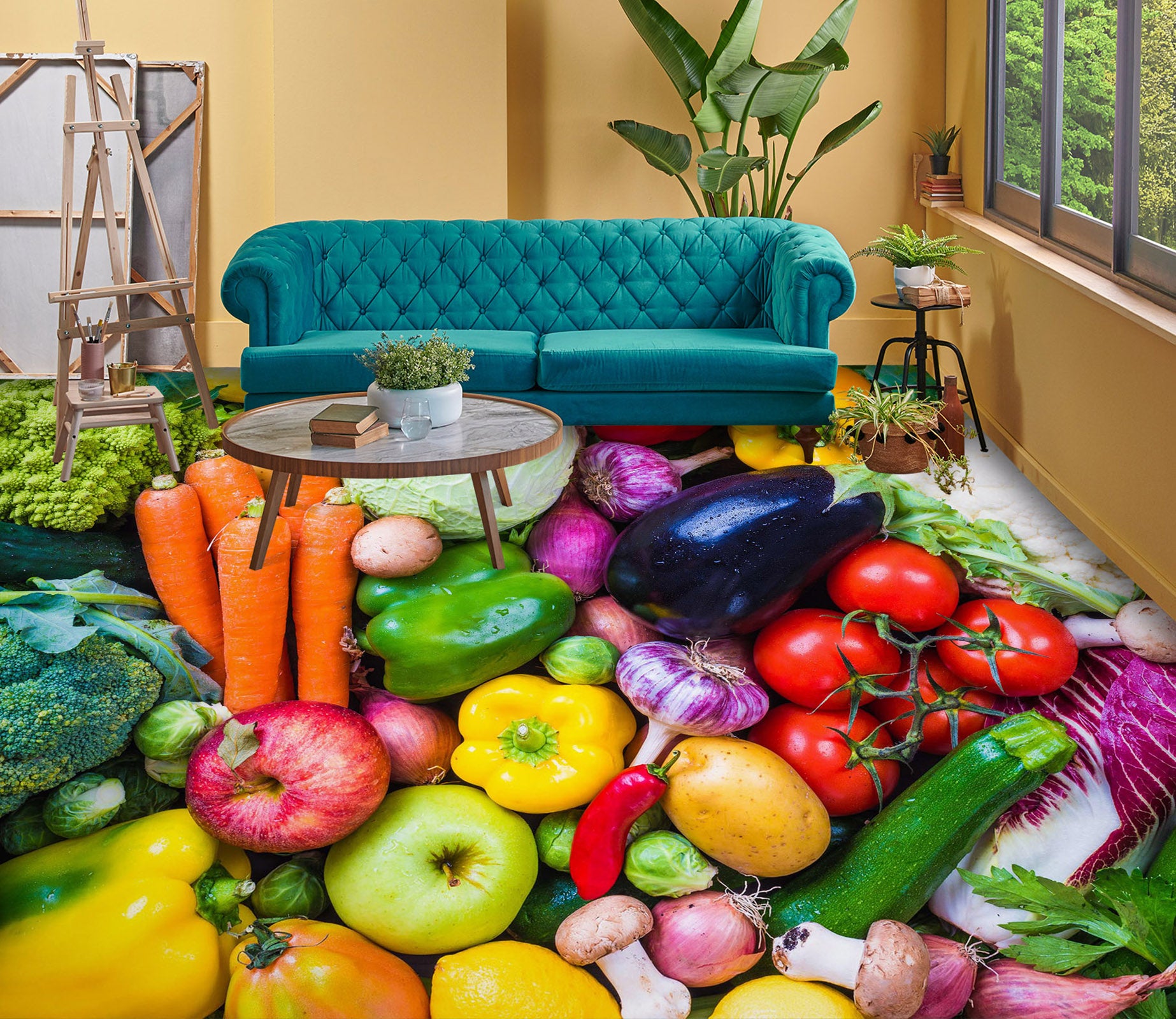 3D Vegetable Life 1489 Floor Mural  Wallpaper Murals Self-Adhesive Removable Print Epoxy